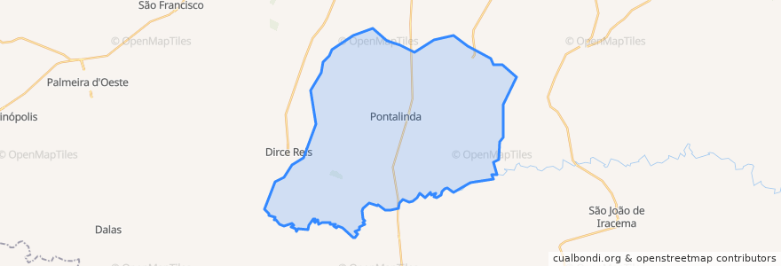 Mapa de ubicacion de Pontalinda.