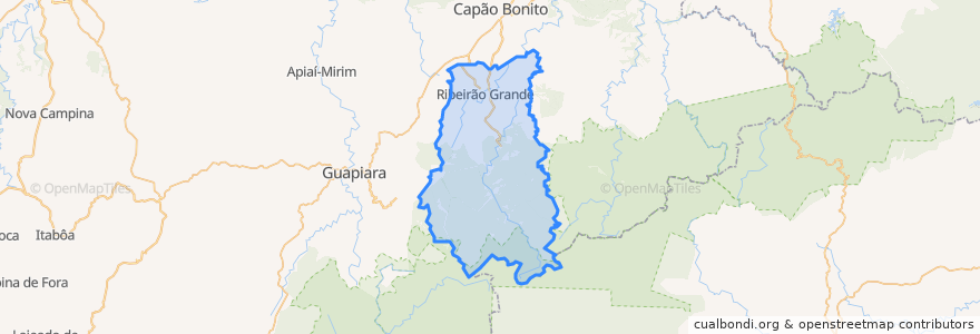 Mapa de ubicacion de Ribeirão Grande.