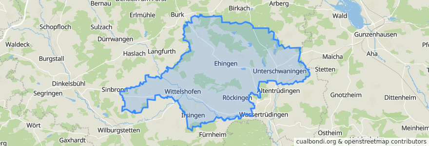 Mapa de ubicacion de Hesselberg (VGem).