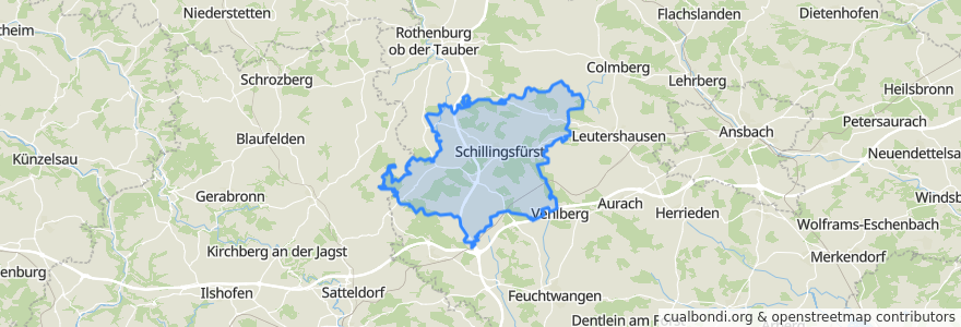 Mapa de ubicacion de Schillingsfürst (VGem).