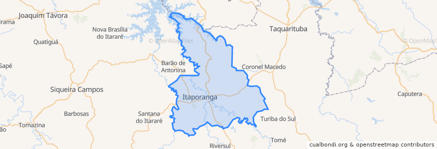 Mapa de ubicacion de Itaporanga.