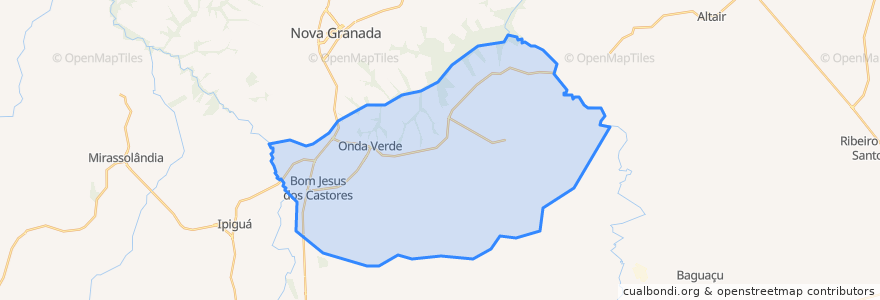 Mapa de ubicacion de Onda Verde.