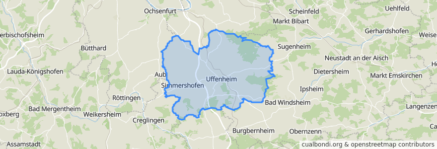 Mapa de ubicacion de Uffenheim (VGem).