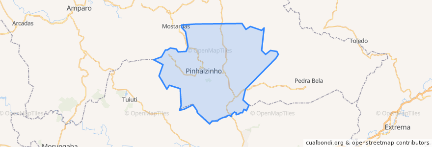 Mapa de ubicacion de Pinhalzinho.