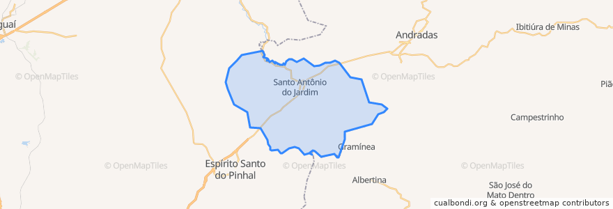 Mapa de ubicacion de Santo Antônio do Jardim.