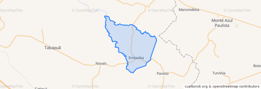 Mapa de ubicacion de Embaúba.