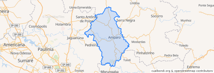 Mapa de ubicacion de Amparo.