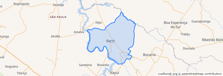 Mapa de ubicacion de Bariri.