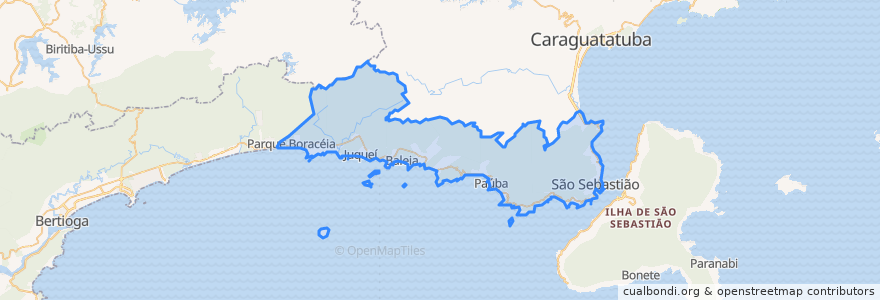 Mapa de ubicacion de São Sebastião.