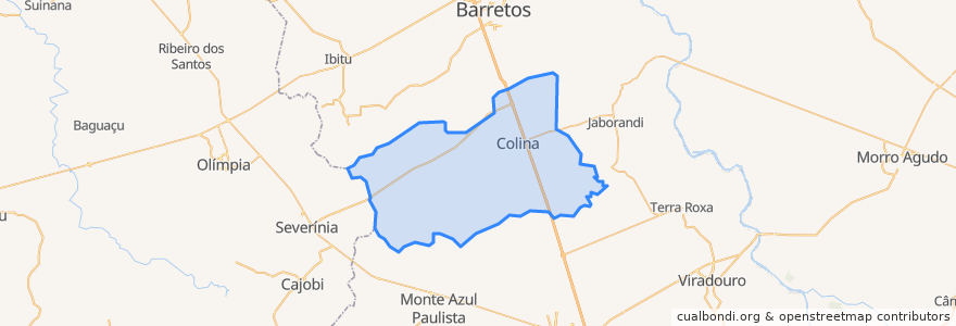 Mapa de ubicacion de Colina.