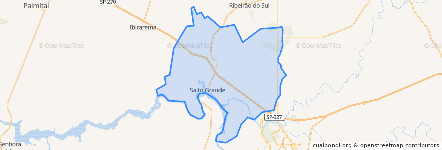 Mapa de ubicacion de Salto Grande.