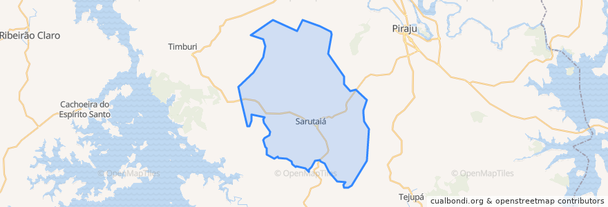 Mapa de ubicacion de Sarutaiá.