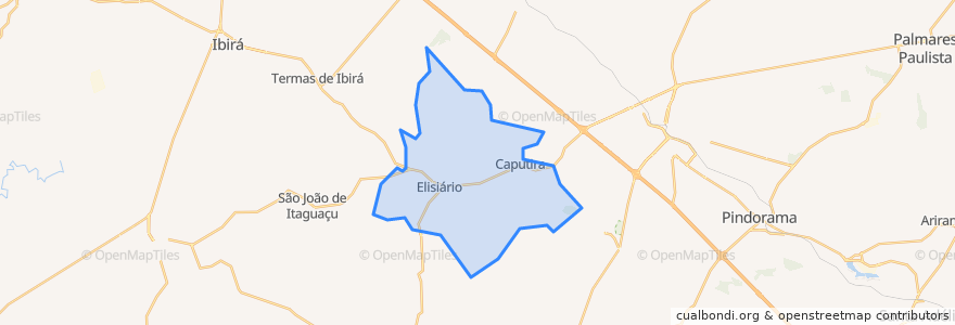 Mapa de ubicacion de Elisiário.