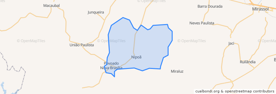 Mapa de ubicacion de Nipoã.