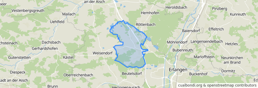 Mapa de ubicacion de Heßdorf (VGem).