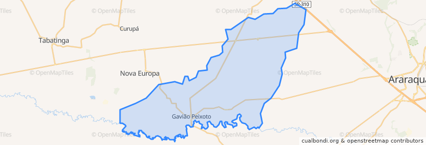 Mapa de ubicacion de Gavião Peixoto.