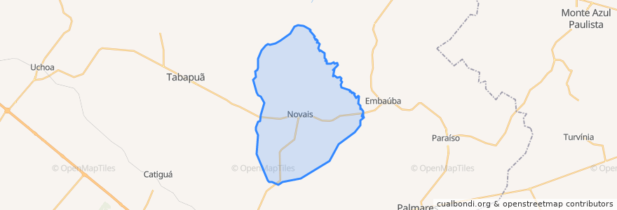 Mapa de ubicacion de Novais.