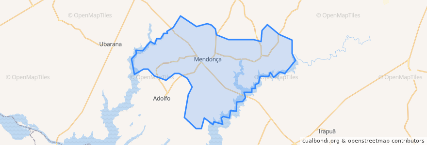 Mapa de ubicacion de Mendonça.