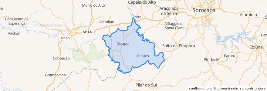 Mapa de ubicacion de Sarapuí.