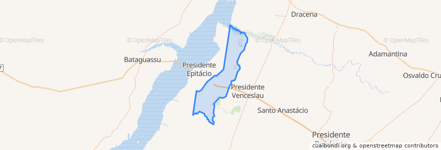 Mapa de ubicacion de Caiuá.