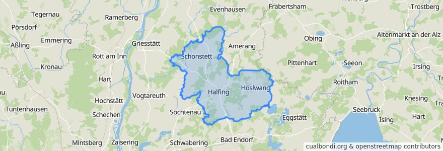 Mapa de ubicacion de Halfing (VGem).