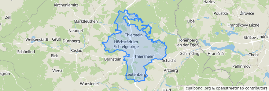 Mapa de ubicacion de Thiersheim (VGem).