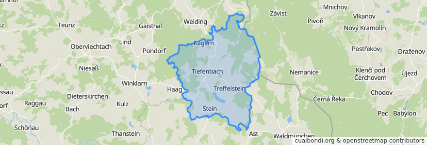 Mapa de ubicacion de Tiefenbach (VGem).