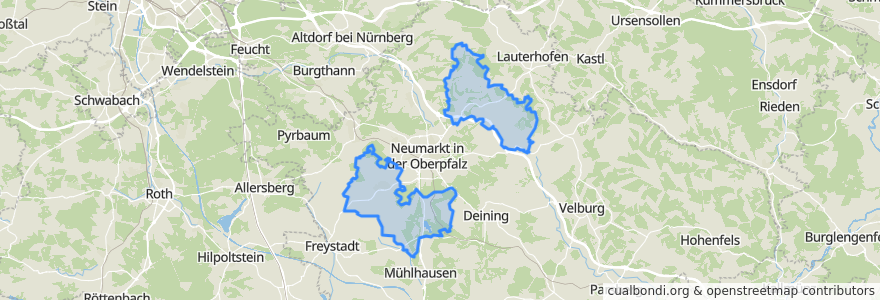 Mapa de ubicacion de Neumarkt in der Oberpfalz (VGem).