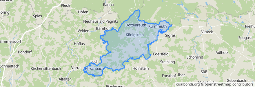 Mapa de ubicacion de Königstein (VGem).