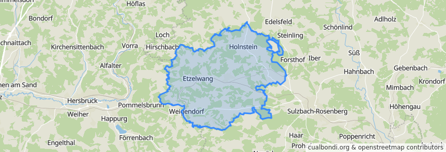 Mapa de ubicacion de Neukirchen bei Sulzbach-Rosenberg (VGem).