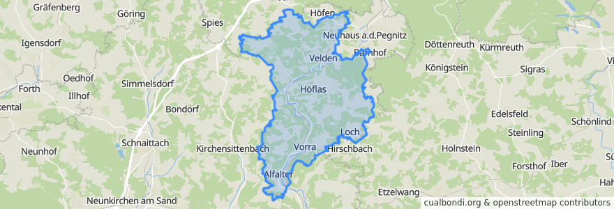 Mapa de ubicacion de Velden (VGem).