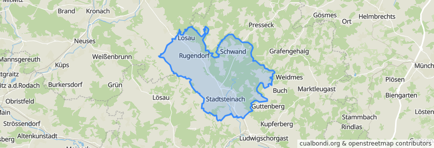 Mapa de ubicacion de Stadtsteinach (VGem).