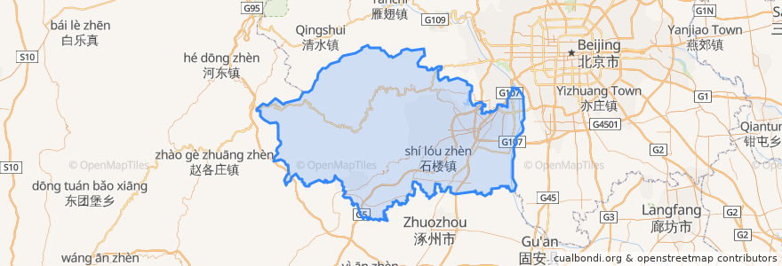 Mapa de ubicacion de 房山区.