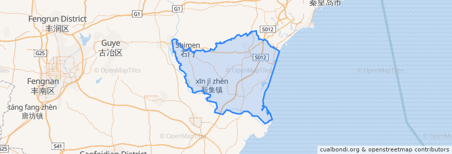 Mapa de ubicacion de 昌黎县.