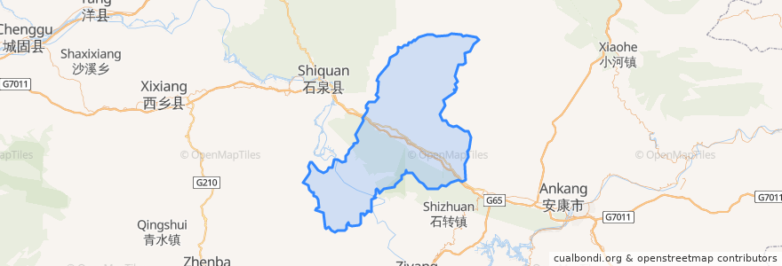 Mapa de ubicacion de 汉阴县.