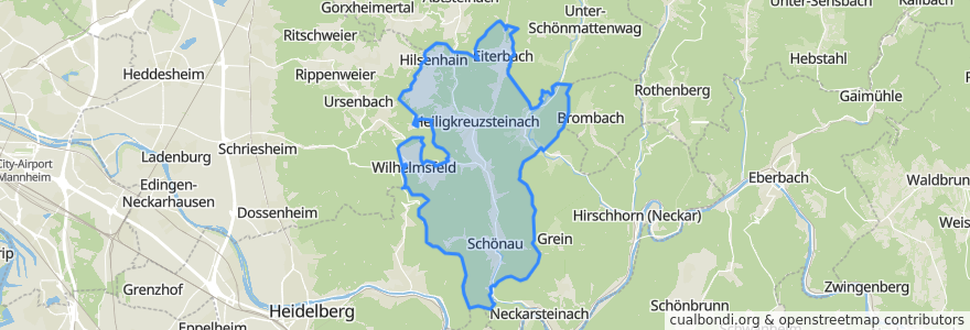 Mapa de ubicacion de Verwaltungsverband Schönau.