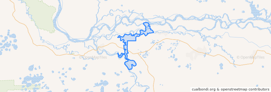 Mapa de ubicacion de сельское поселение Шапша.