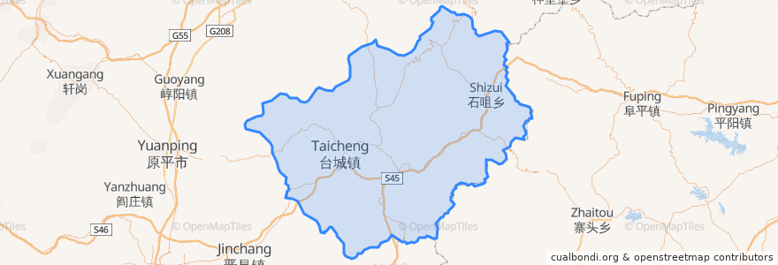 Mapa de ubicacion de 五台县.