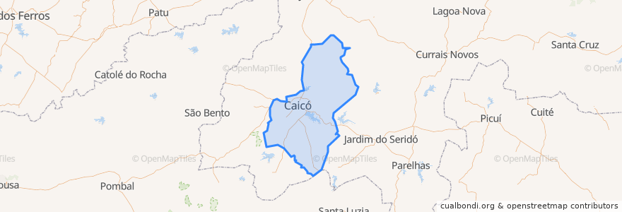 Mapa de ubicacion de Caicó.