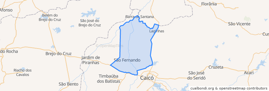 Mapa de ubicacion de São Fernando.