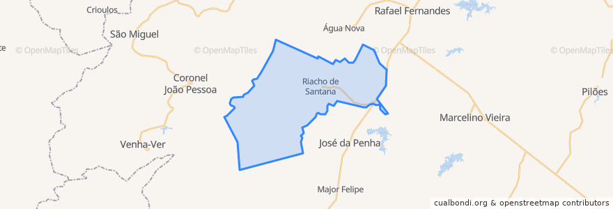 Mapa de ubicacion de Riacho de Santana.