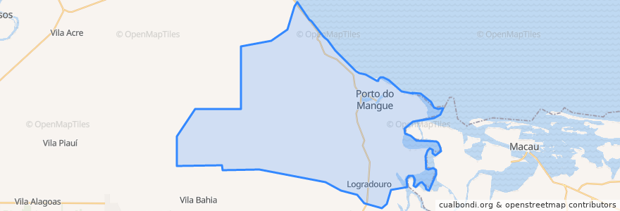 Mapa de ubicacion de Porto do Mangue.