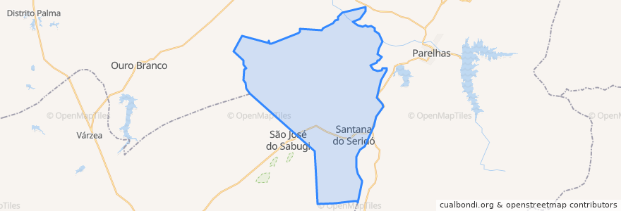 Mapa de ubicacion de Santana do Seridó.