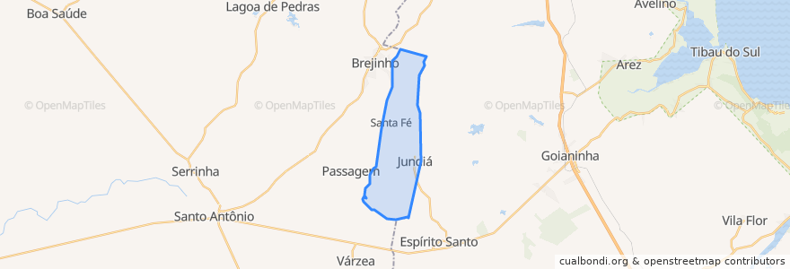 Mapa de ubicacion de Jundiá.