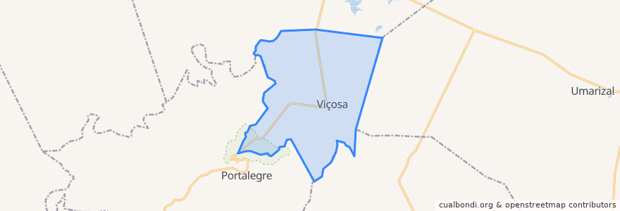 Mapa de ubicacion de Viçosa.