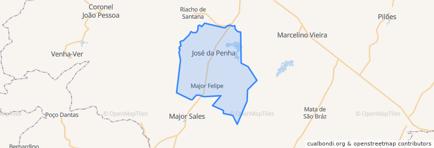 Mapa de ubicacion de José da Penha.