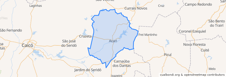 Mapa de ubicacion de Acari.