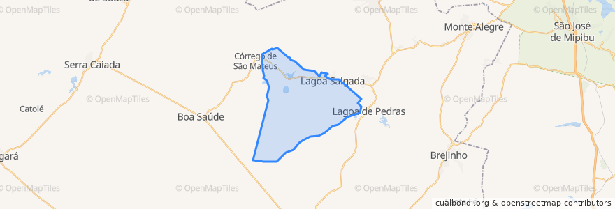 Mapa de ubicacion de Lagoa Salgada.