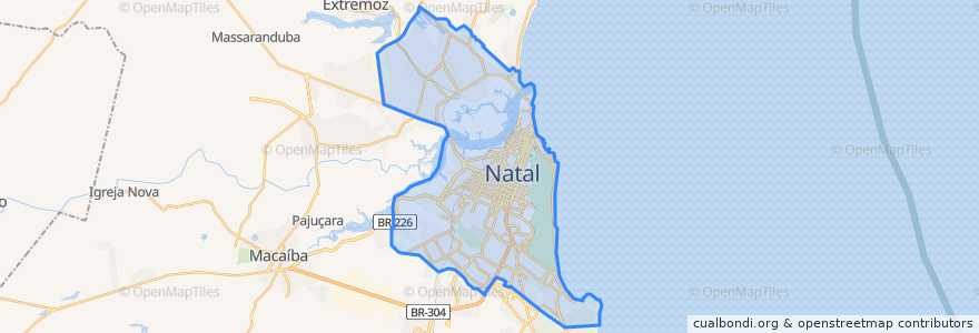 Mapa de ubicacion de Natal.