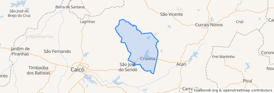 Mapa de ubicacion de Cruzeta.